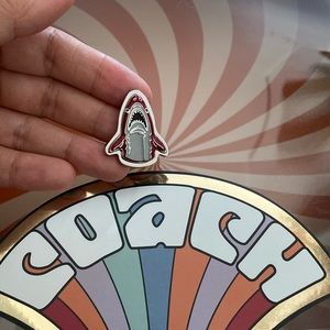 Shark COACH Collab Statement Ring Silver Costume Jewelry Jaws Kawaii Cute Bite